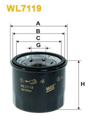 WIX FILTERS wl7119 -  Фильтр масляный двигателя